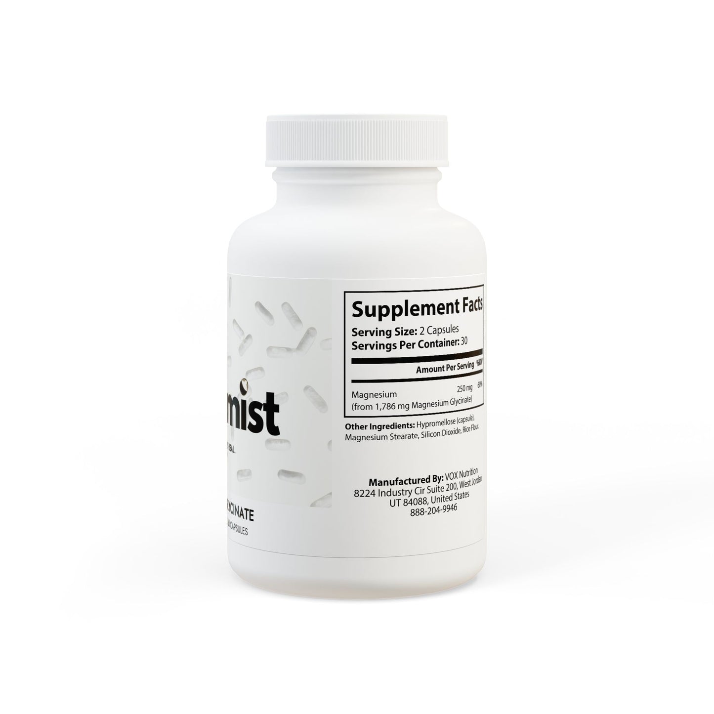 Magnesium Glycinate Supplement (60 Capsules)